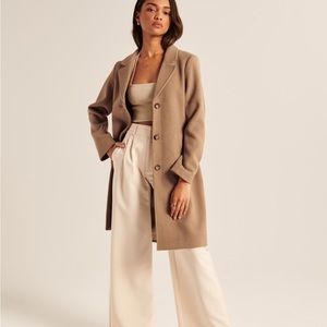 A&F Wool-blend Dad Coat